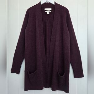 100% EXTRA FINE MERINO WOOL Ellen Tracy Cardigan Size M